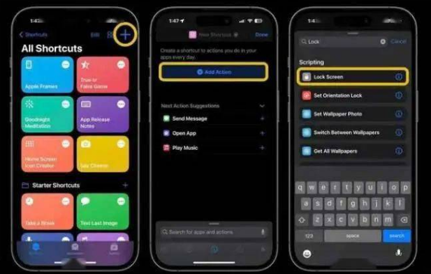 东风苹果14锁屏维修店分享iPhone14升级iOS16.4后如何创建锁屏快捷方式 