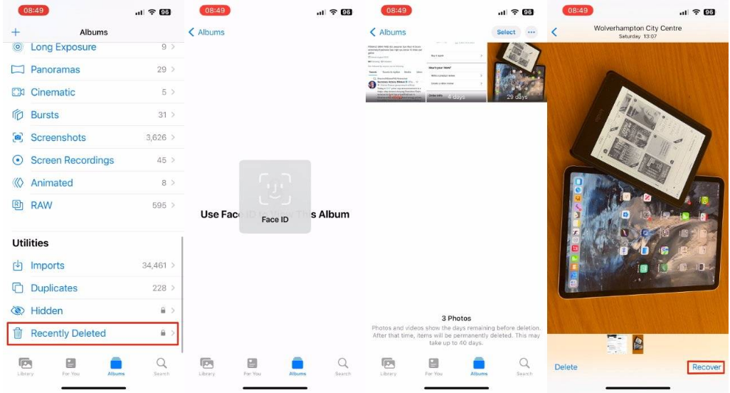 东风苹果14维修分享 iPhone14 上恢复已删除的照片 